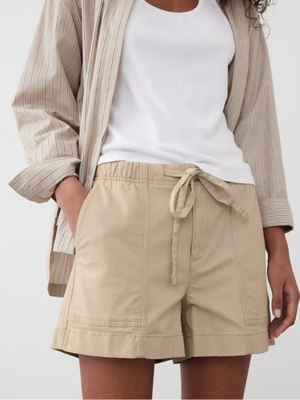 Columbia Gray Linen Blend Shorts